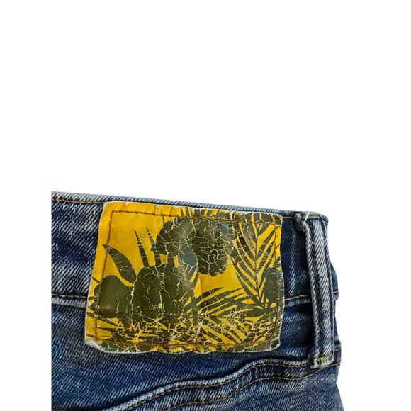 American Eagle Dad Jeans Mens Size 28x32 Blue Slim Tapered Leg Stretch 90s - Picture 4 of 12